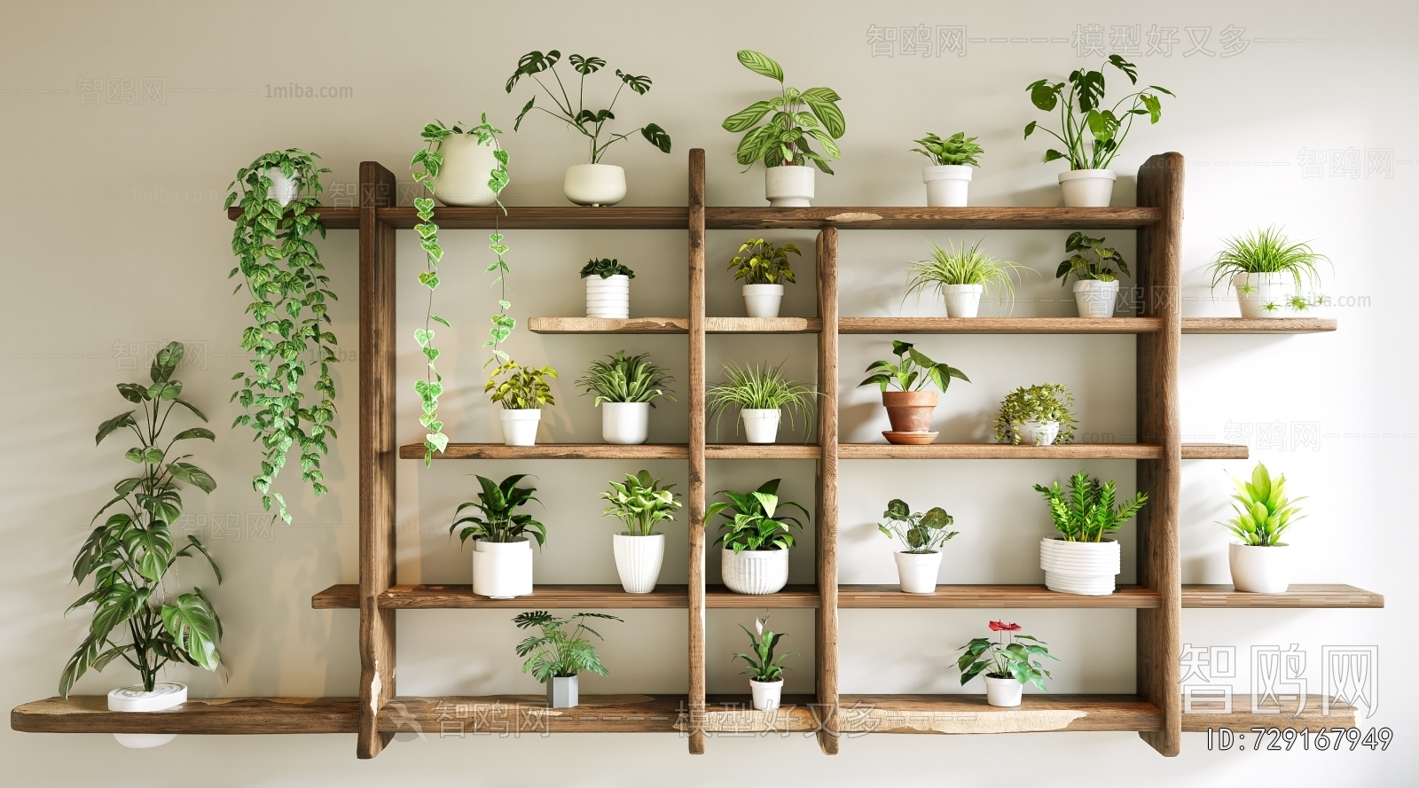 Modern Potted Green Plant