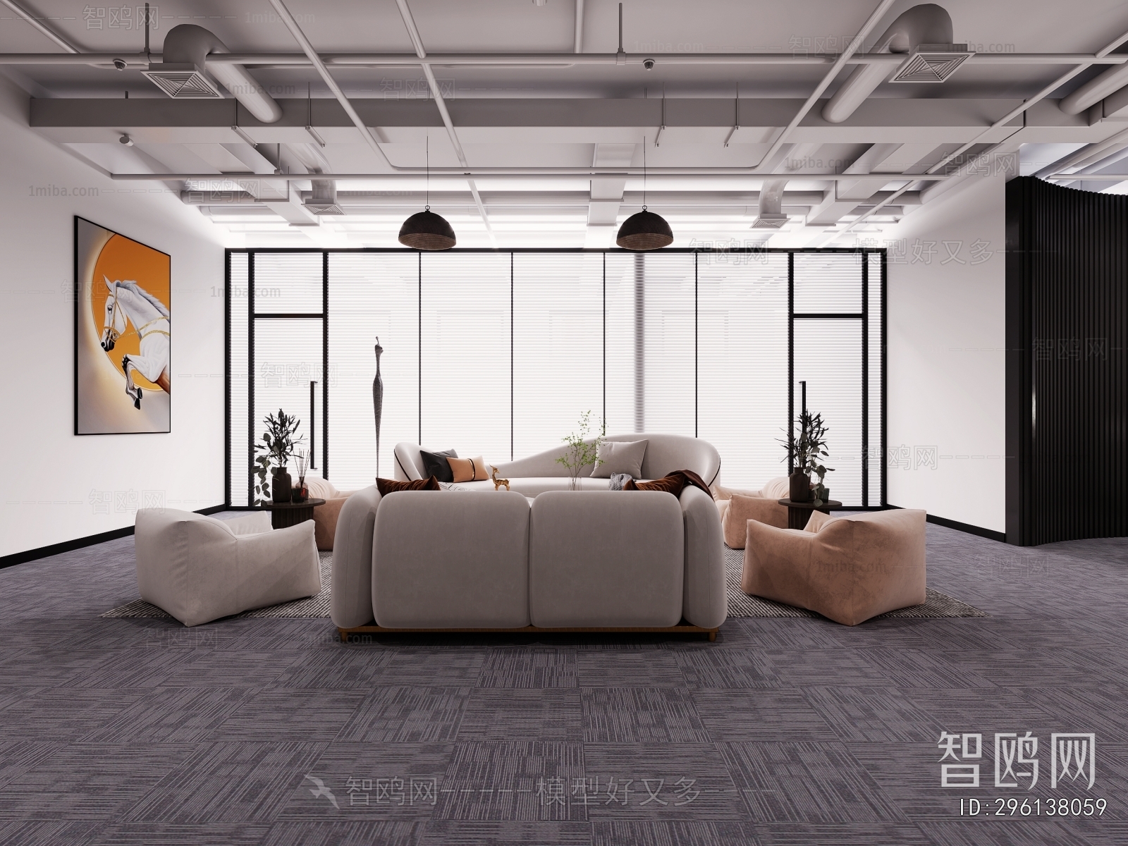 Modern Office Living Room