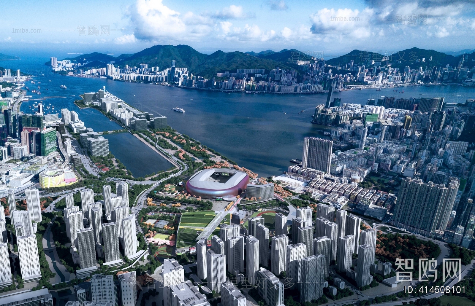 Modern Architectural Bird's-eye View Planning