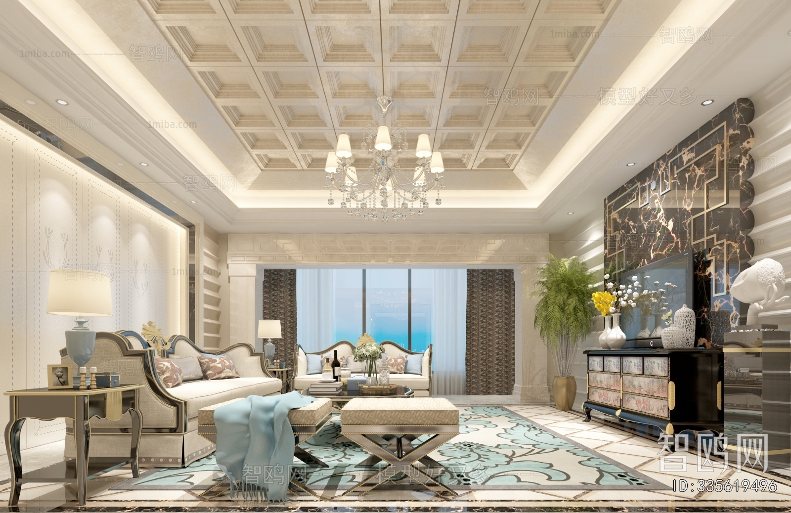 Simple European Style A Living Room
