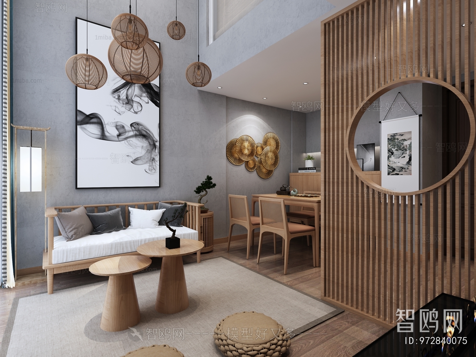 New Chinese Style A Living Room