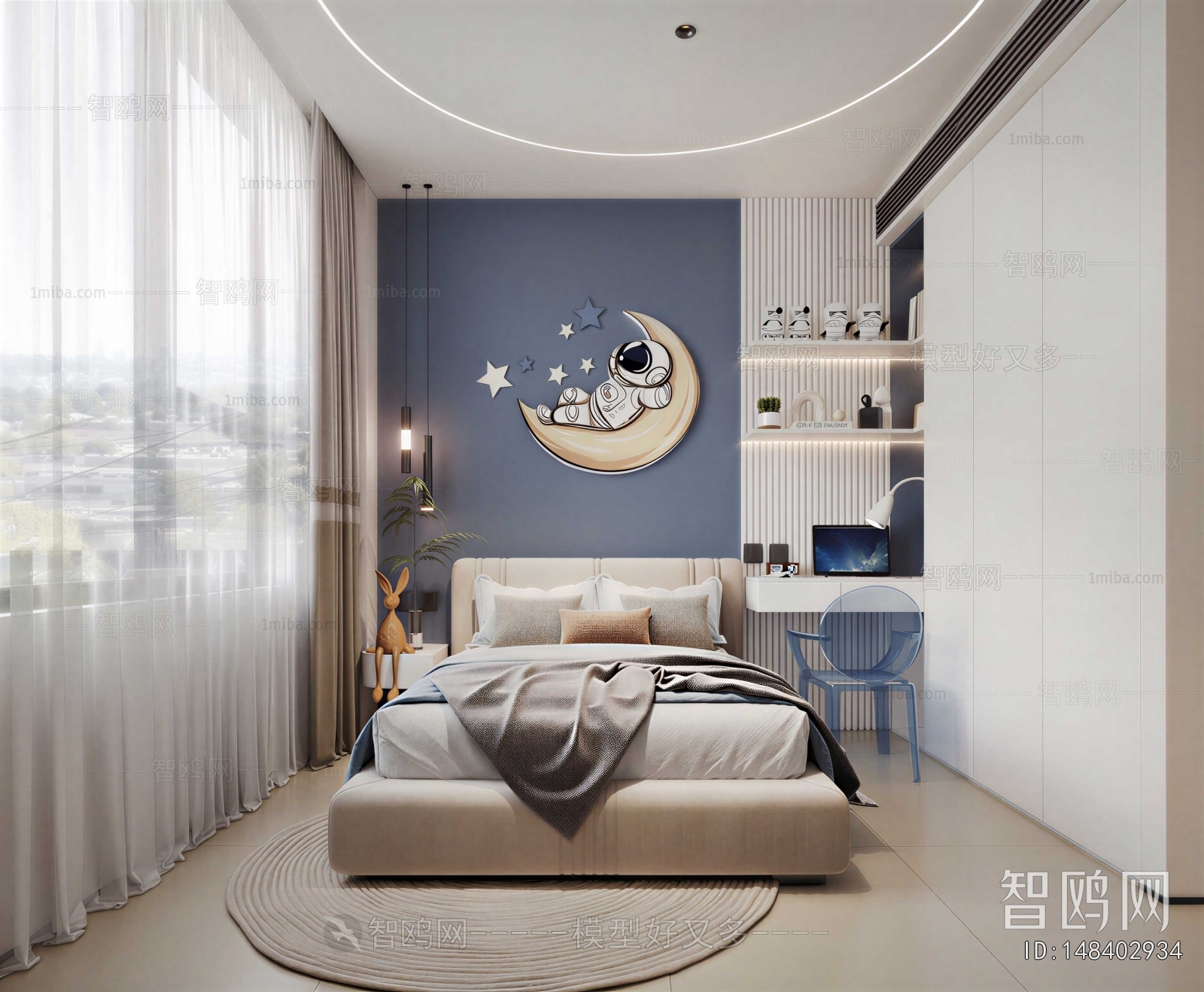Modern Boy's Room And Son's Room