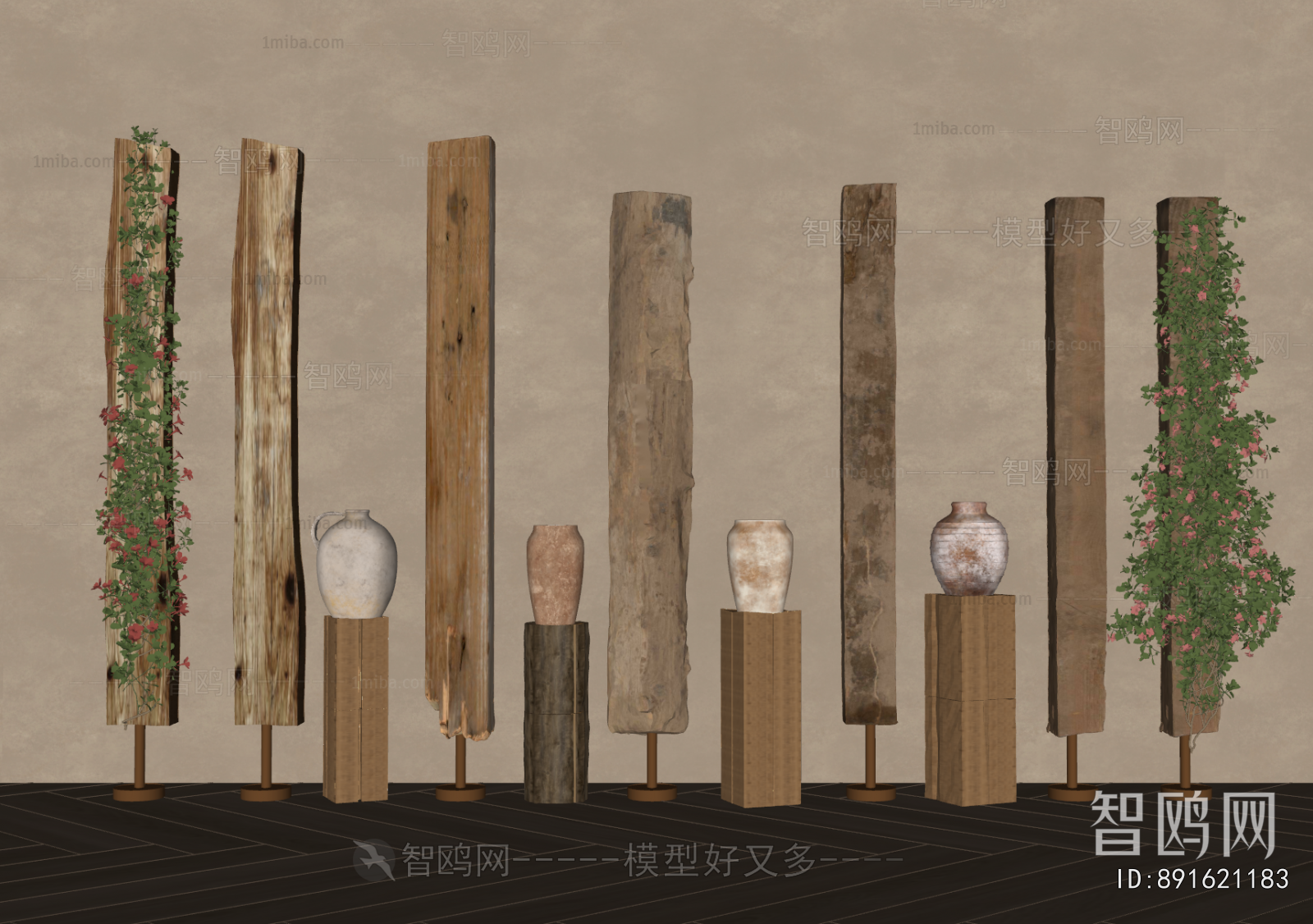 Wabi-sabi Style Column