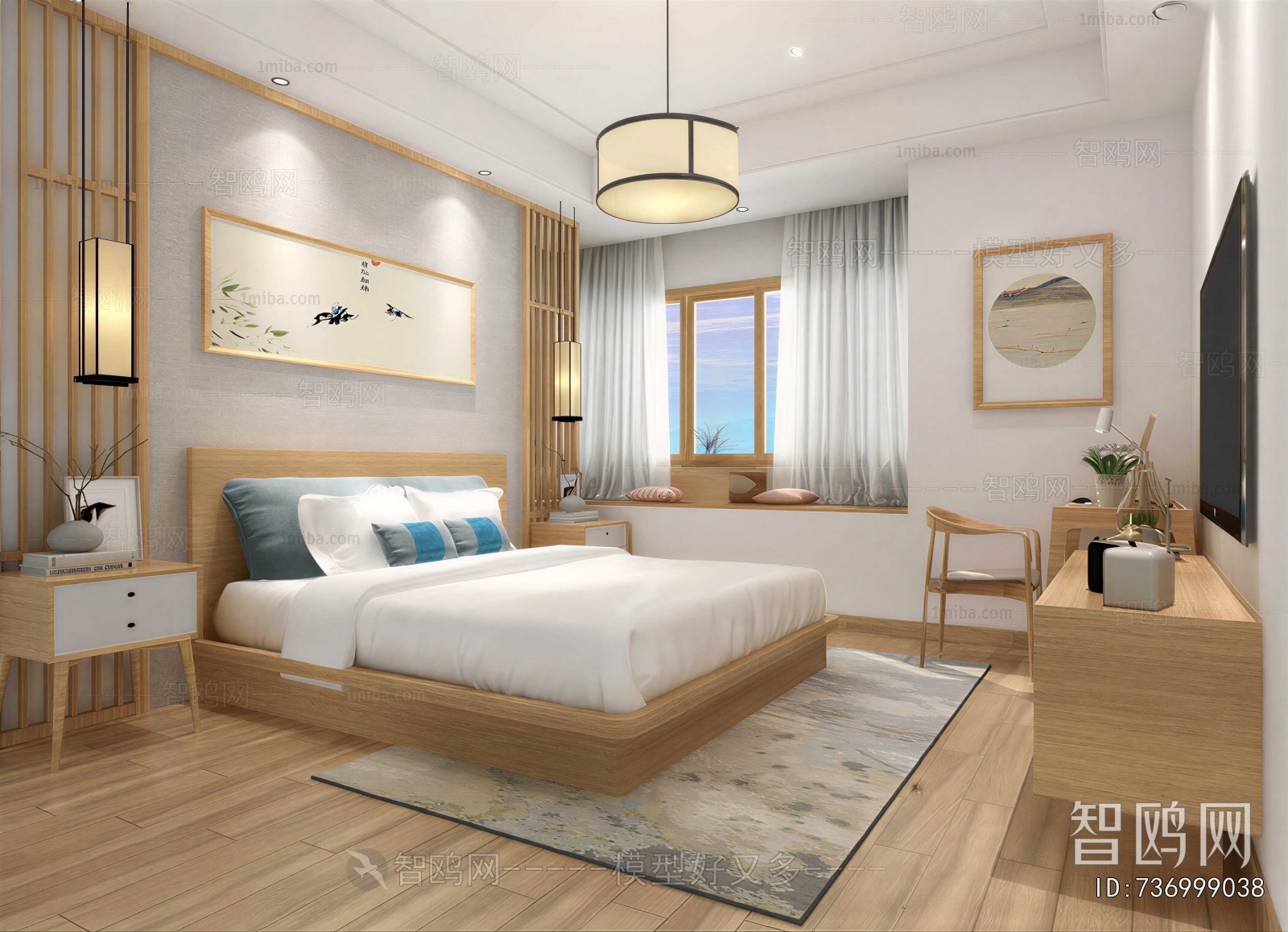 New Chinese Style Bedroom