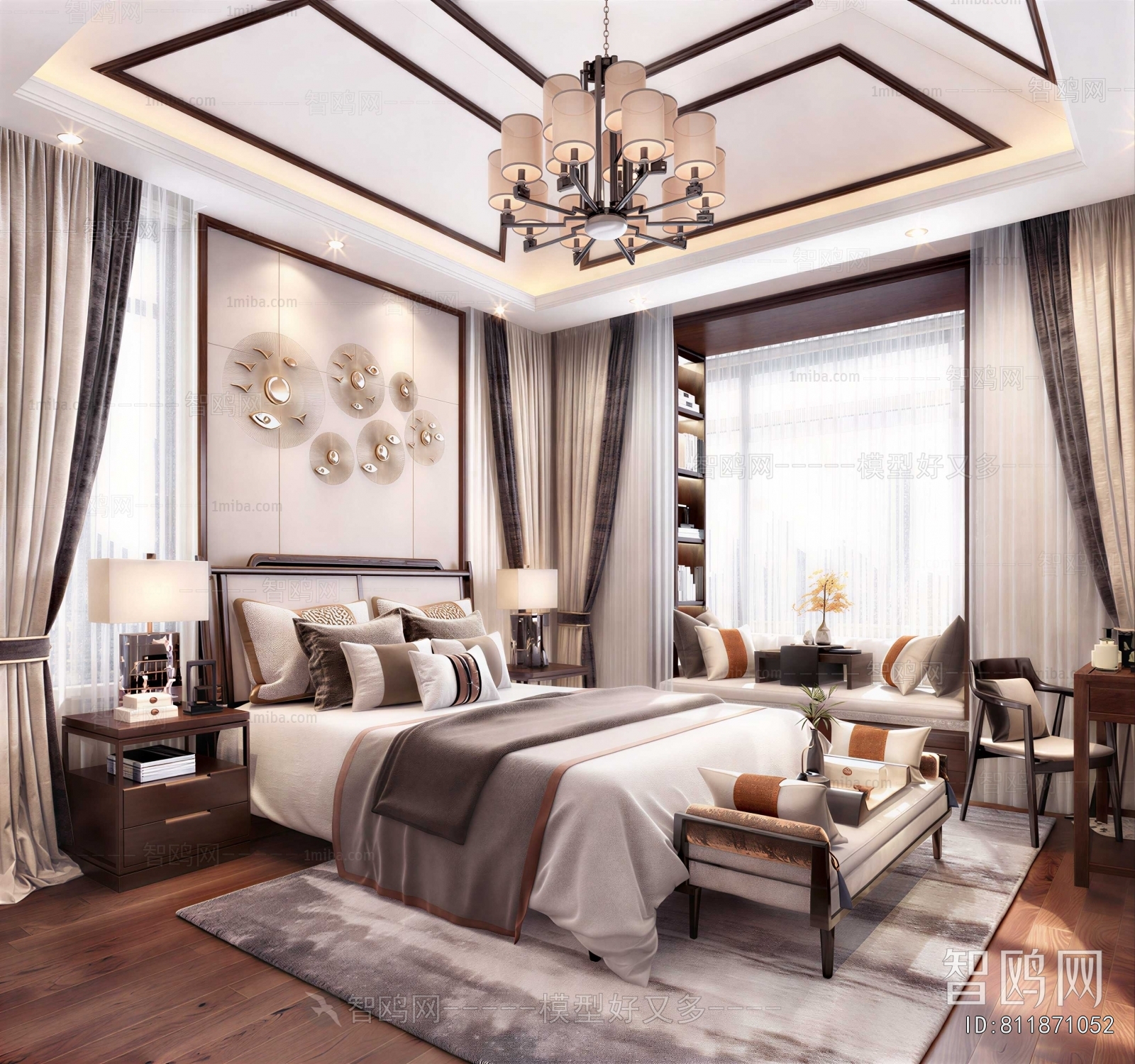 New Chinese Style Bedroom