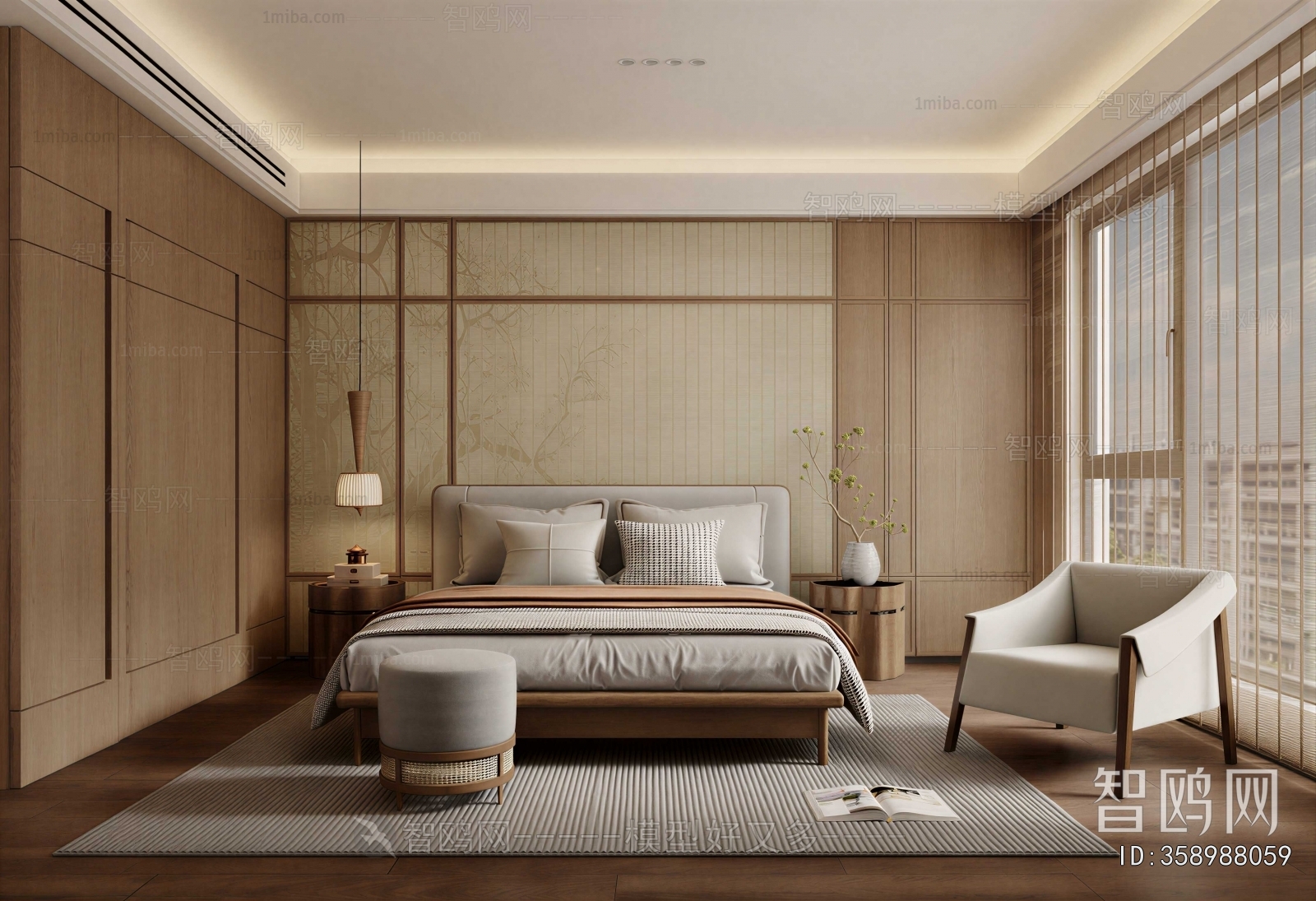 New Chinese Style Bedroom