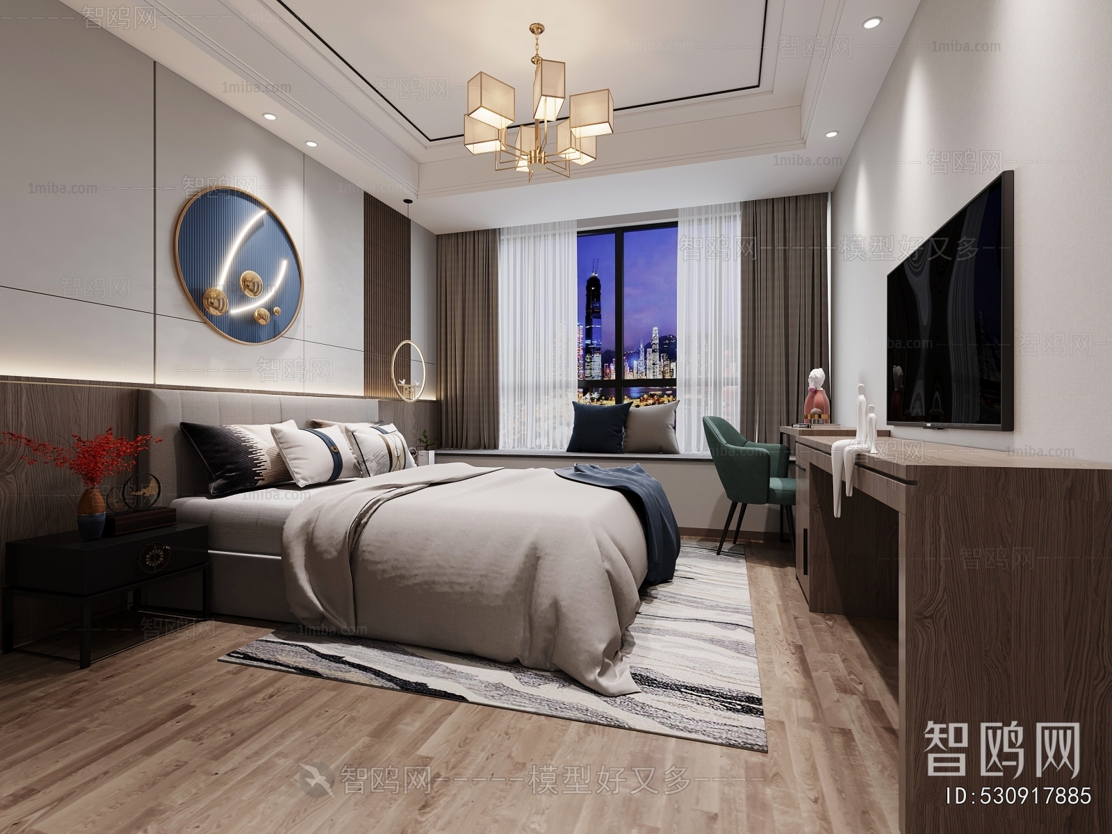 New Chinese Style A Living Room
