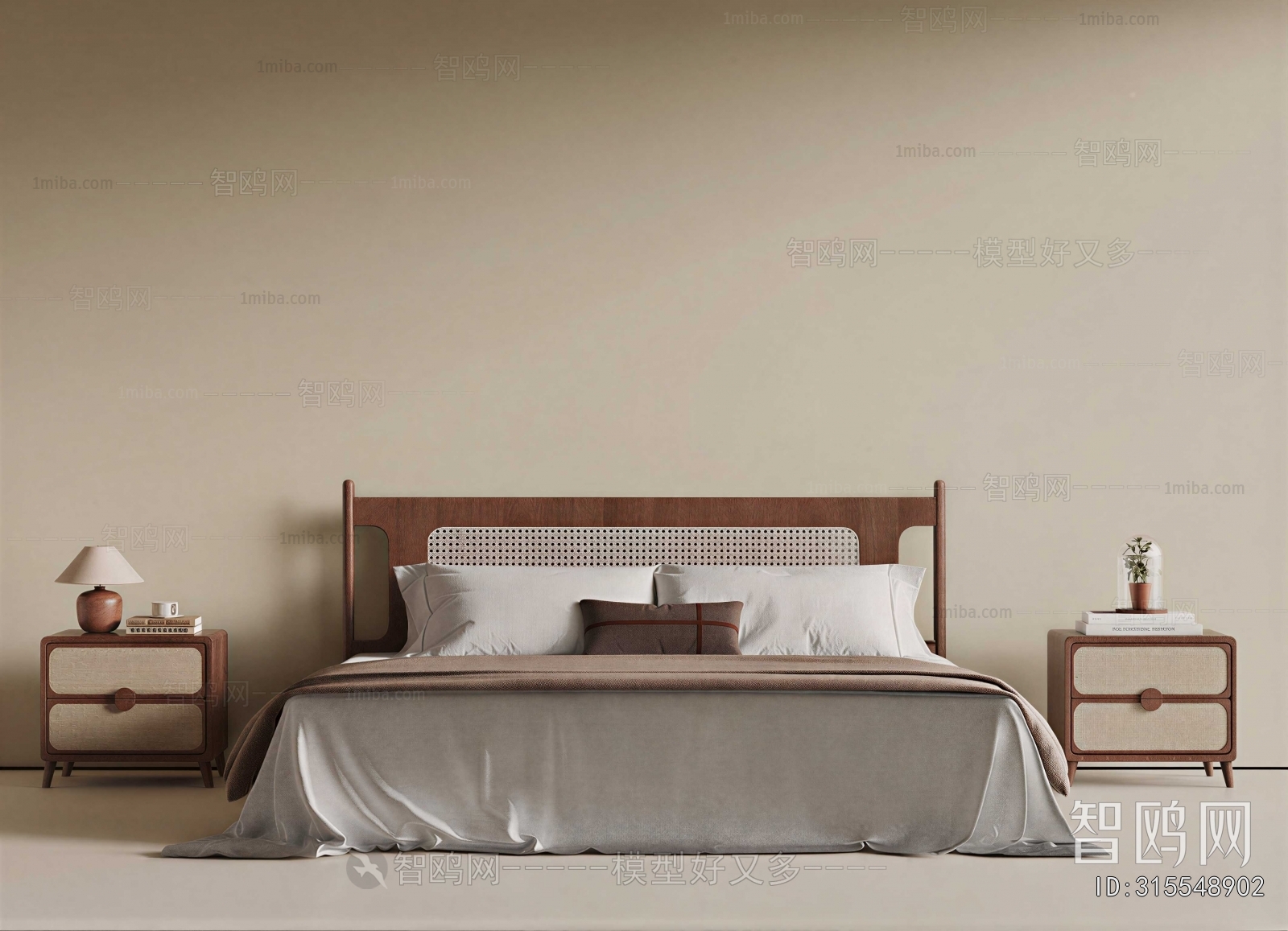 New Chinese Style Double Bed