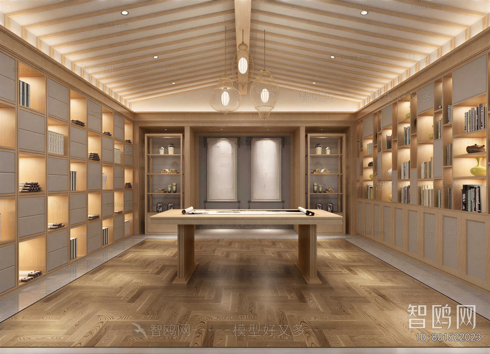 New Chinese Style Study Space