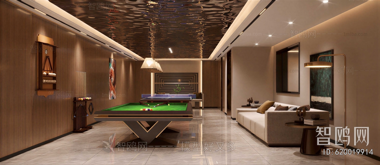 Modern Billiard Room