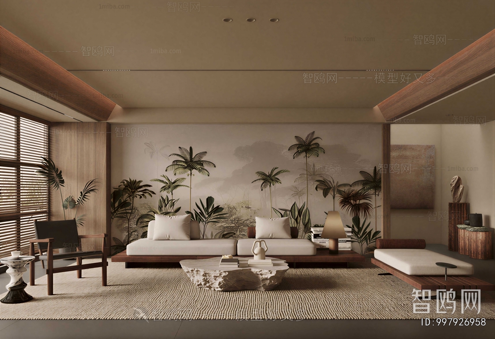 Wabi-sabi Style A Living Room