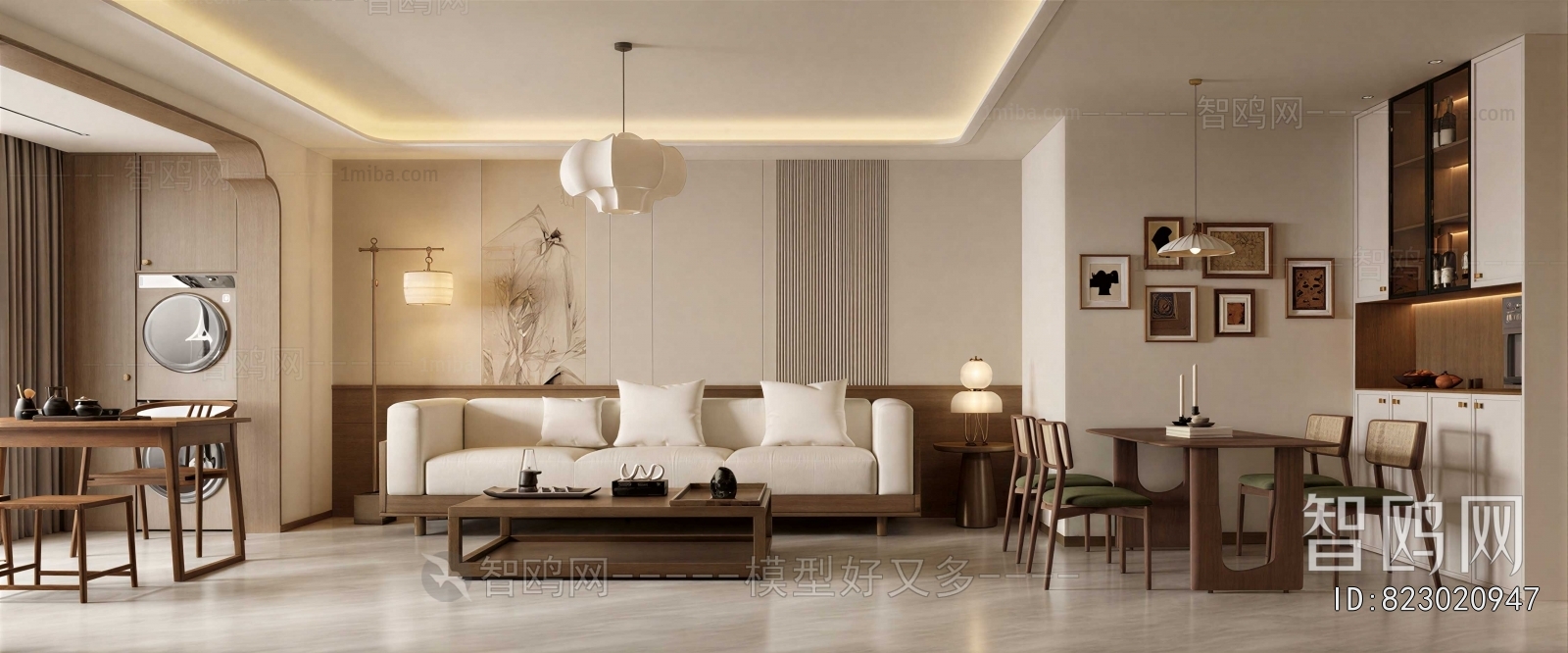 New Chinese Style A Living Room