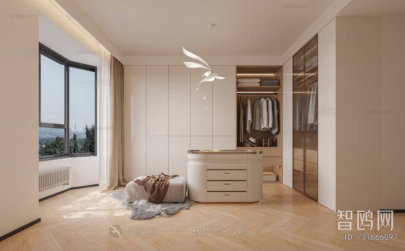 Modern Clothes Storage Area