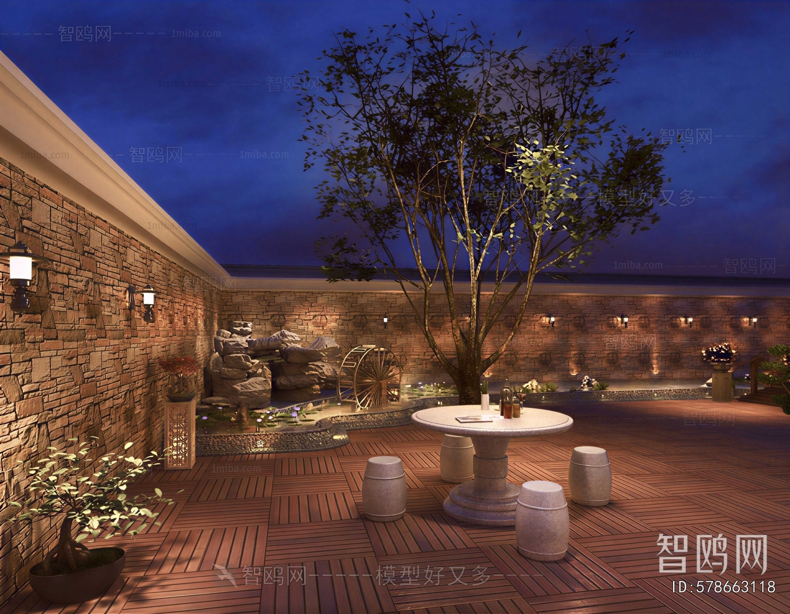 New Chinese Style Courtyard/landscape