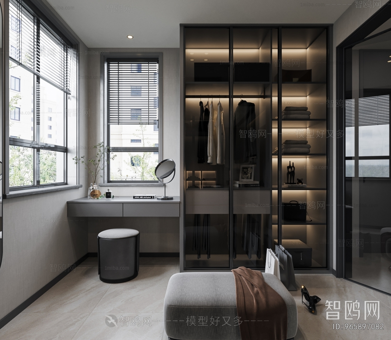 Modern Clothes Storage Area