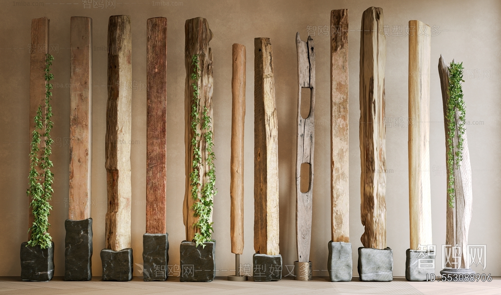 Wabi-sabi Style Column