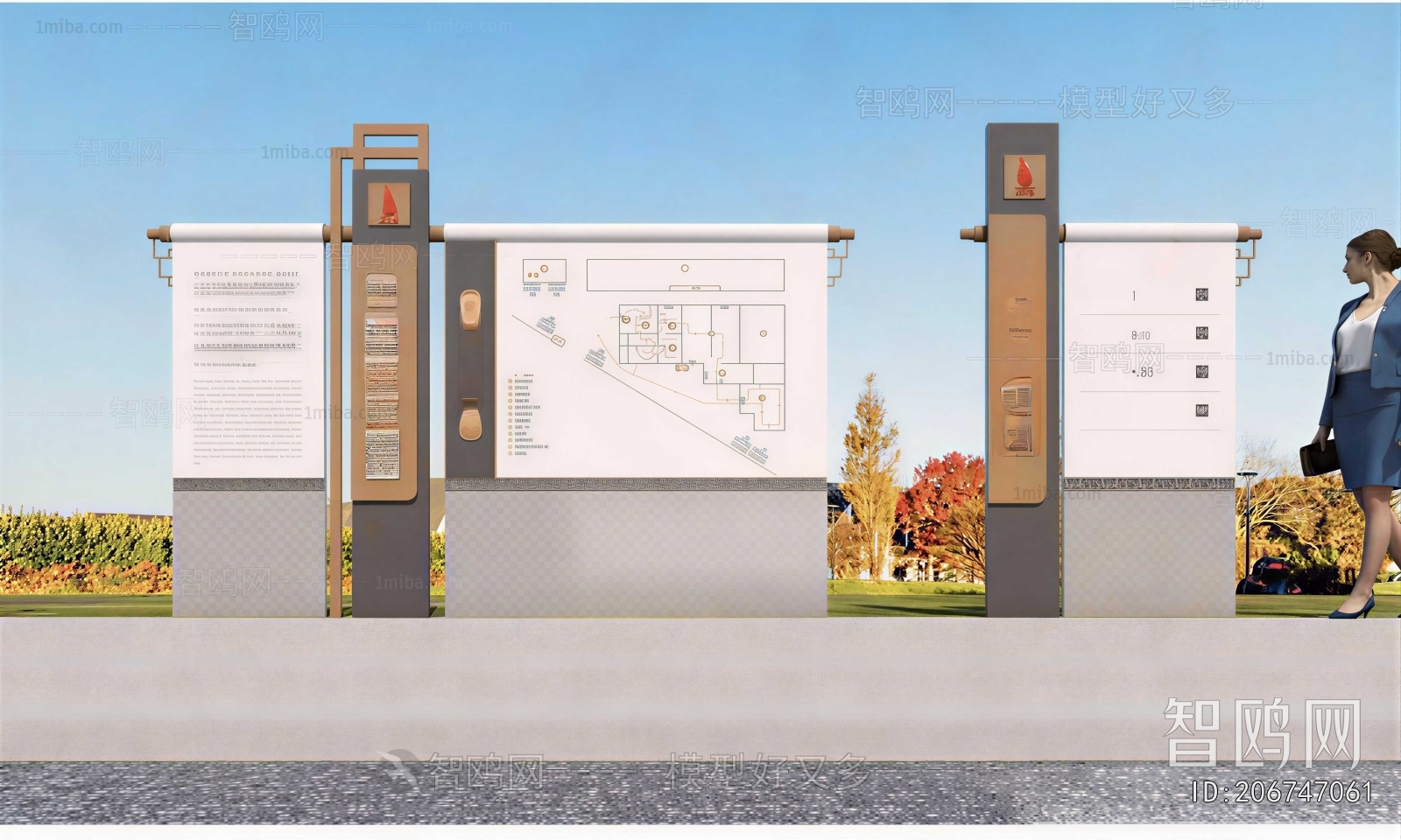Modern Guide Board/bulletin Board