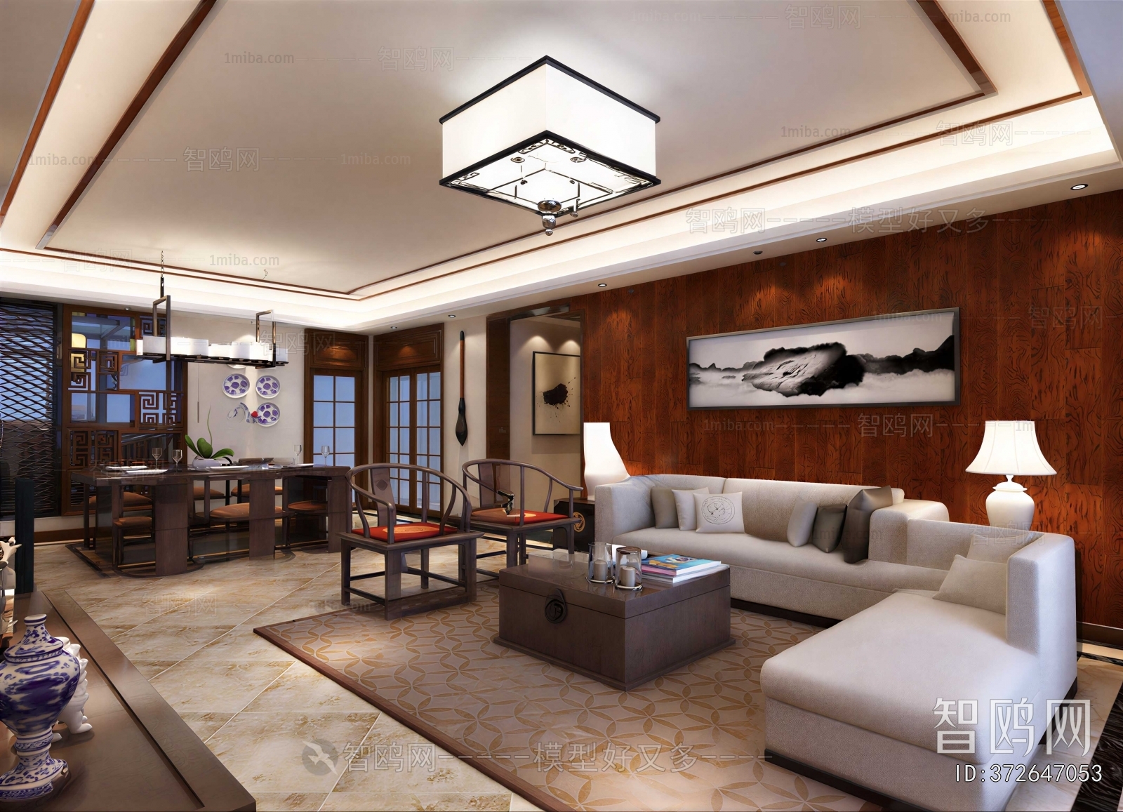 New Chinese Style A Living Room