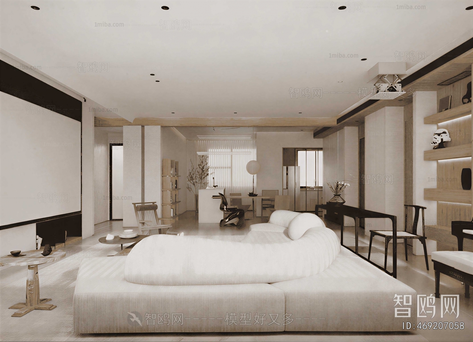 Wabi-sabi Style A Living Room