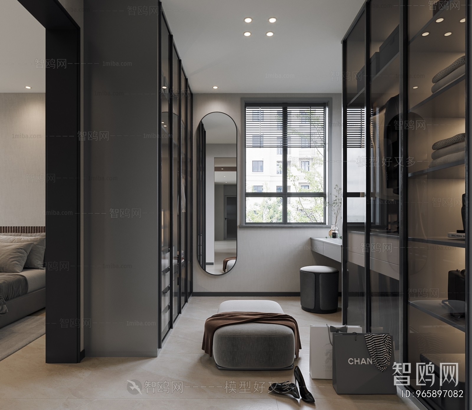 Modern Clothes Storage Area