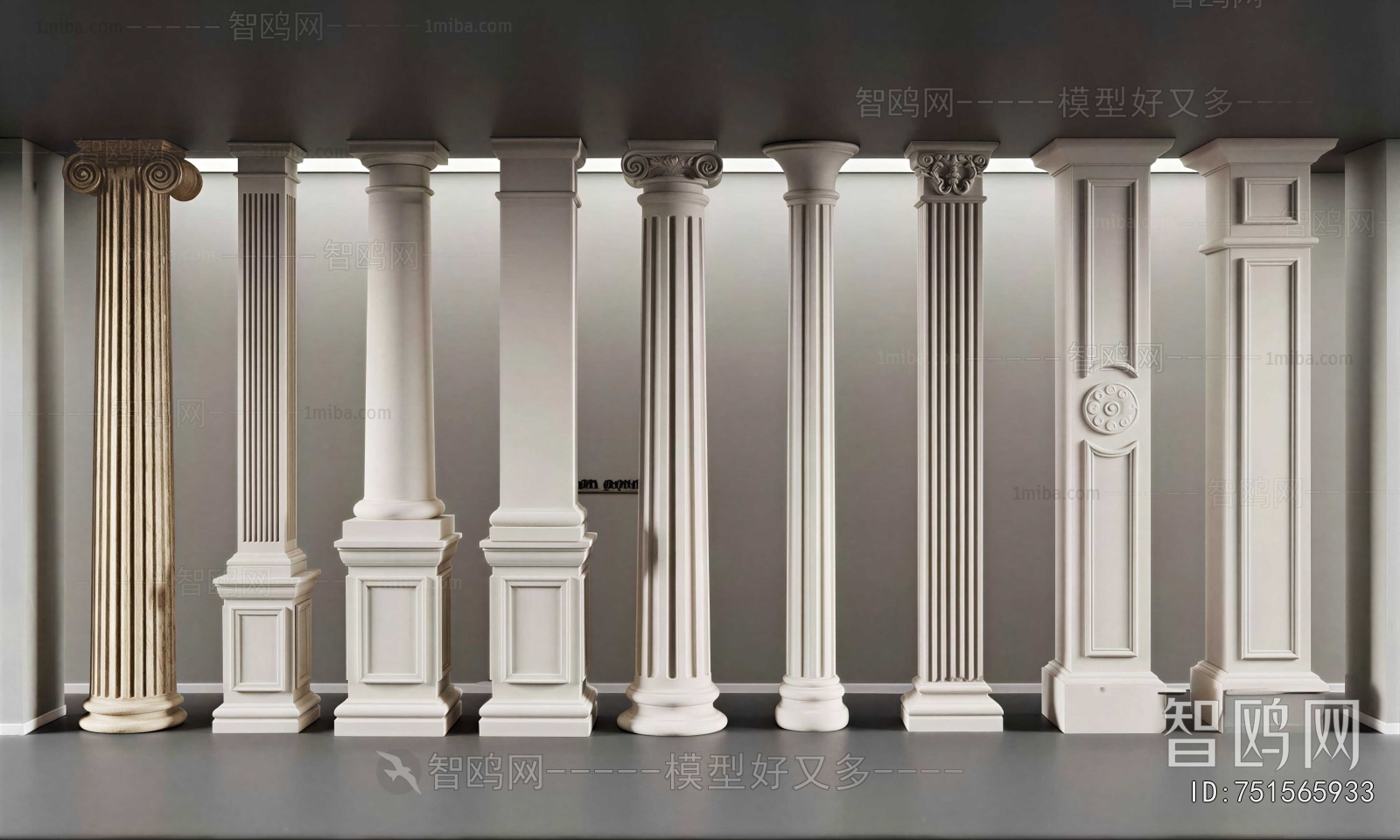 Simple European Style Roman Pillar