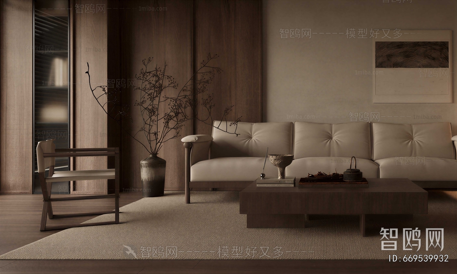 Wabi-sabi Style A Living Room