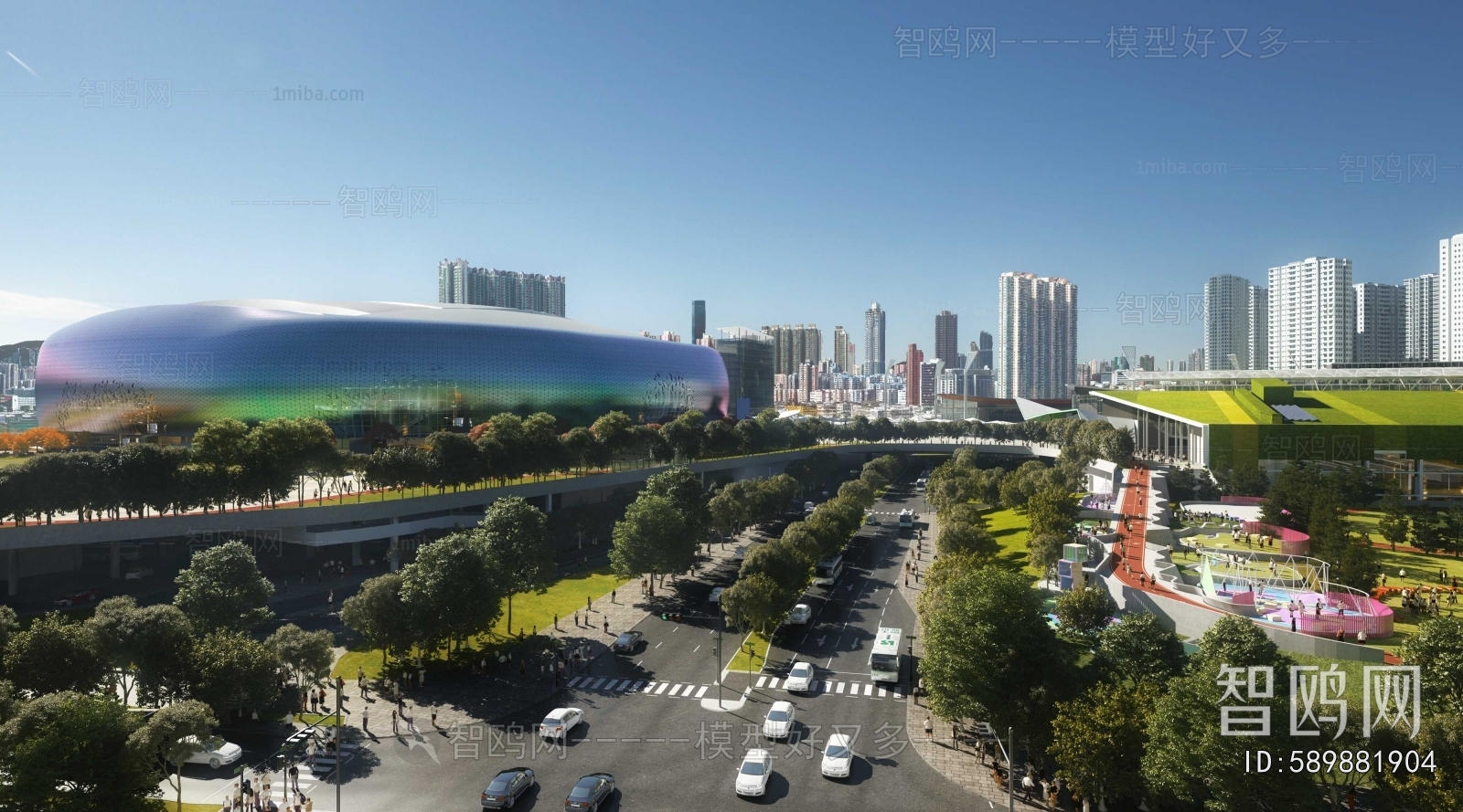 Modern Architectural Bird's-eye View Planning