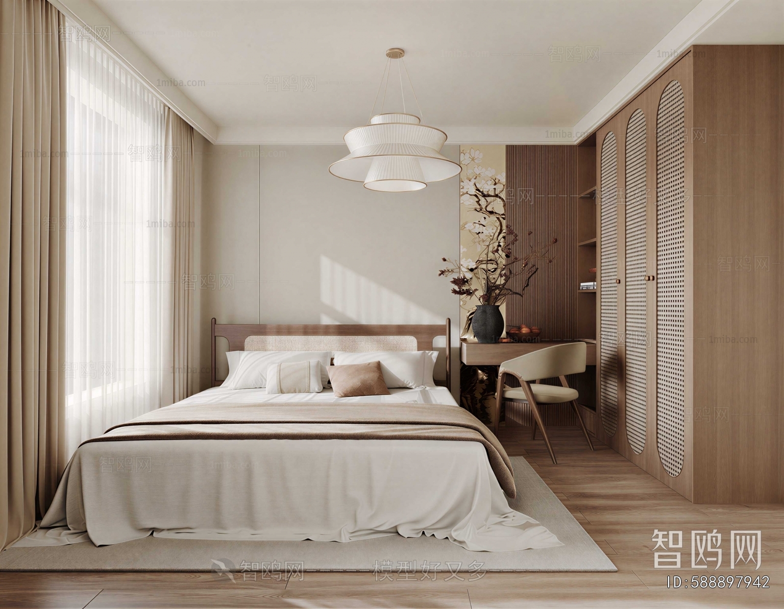New Chinese Style Bedroom