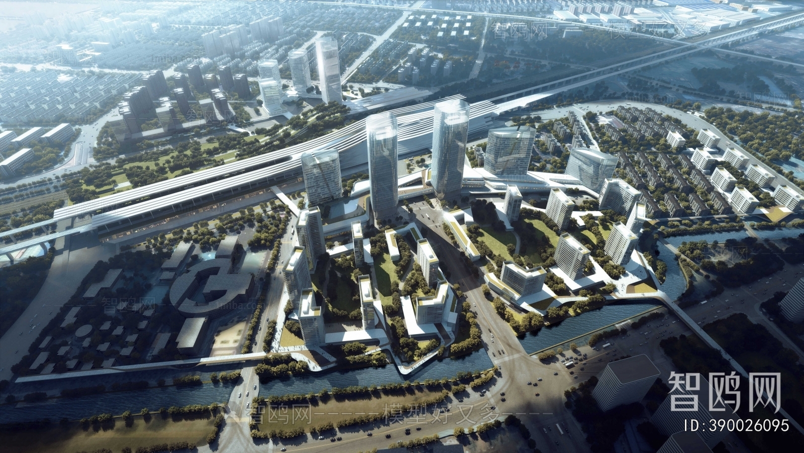 Modern Architectural Bird's-eye View Planning