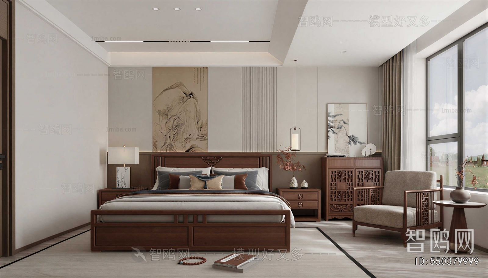 New Chinese Style Bedroom