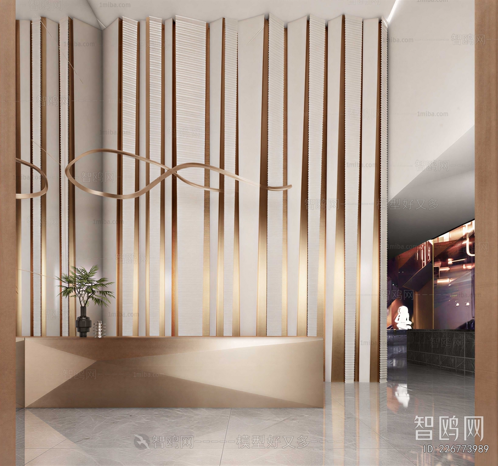 Modern Office Reception Desk