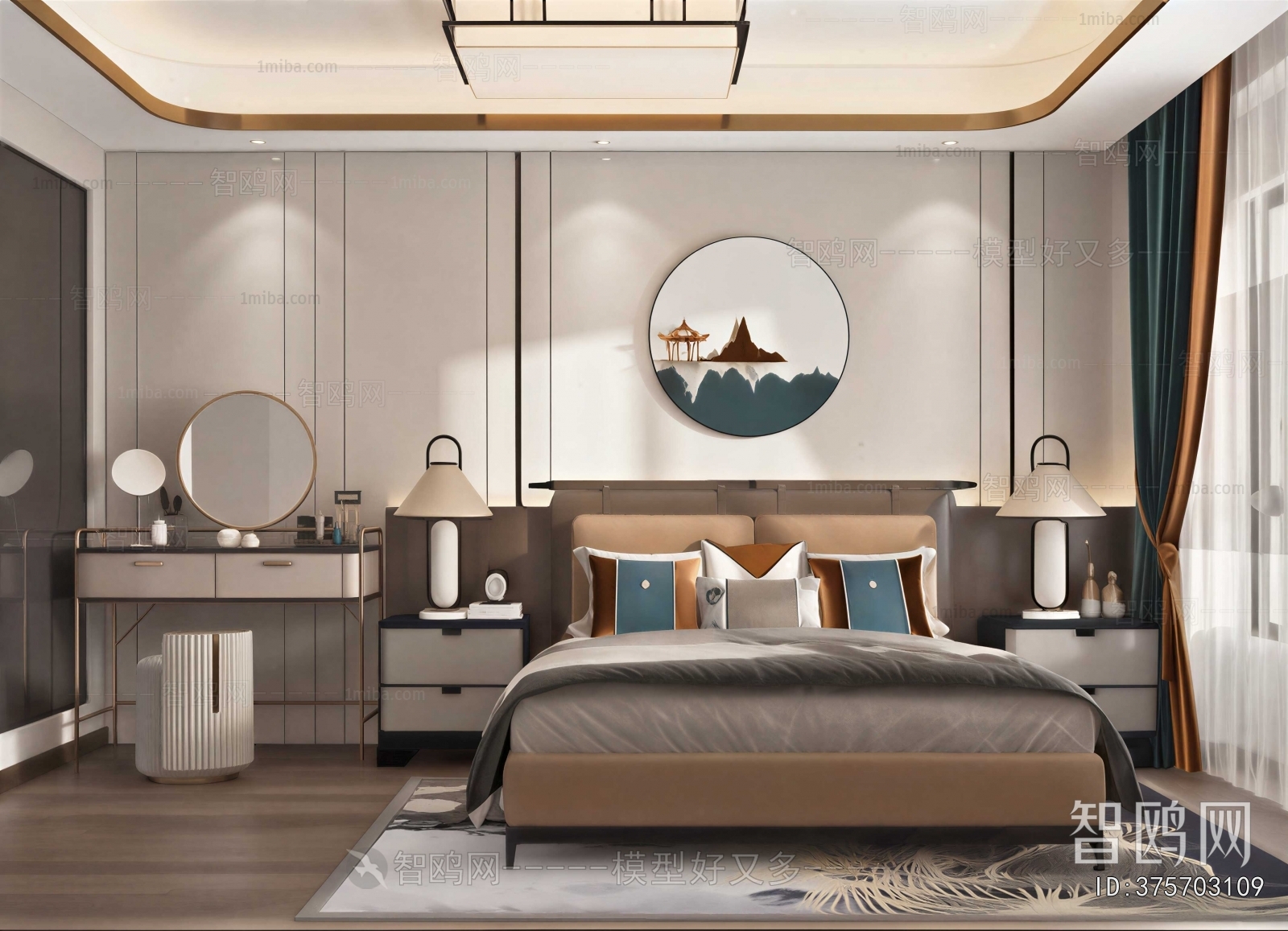 New Chinese Style Bedroom