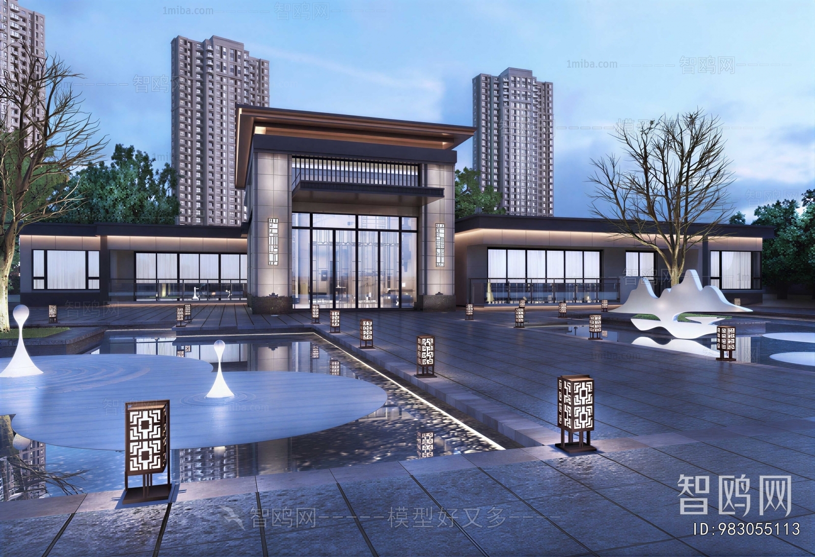 New Chinese Style Courtyard/landscape
