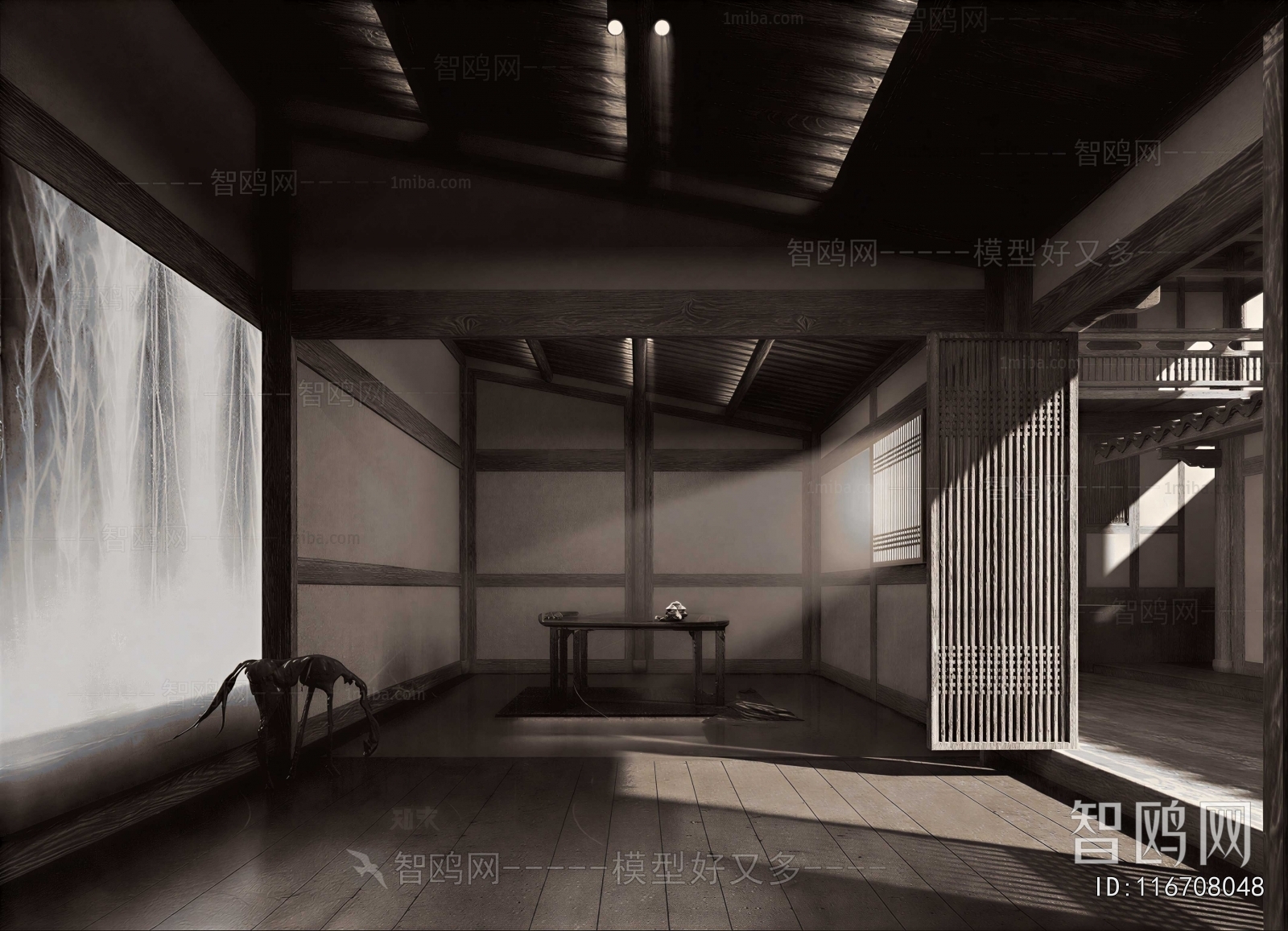 New Chinese Style Real Estate Sales Office