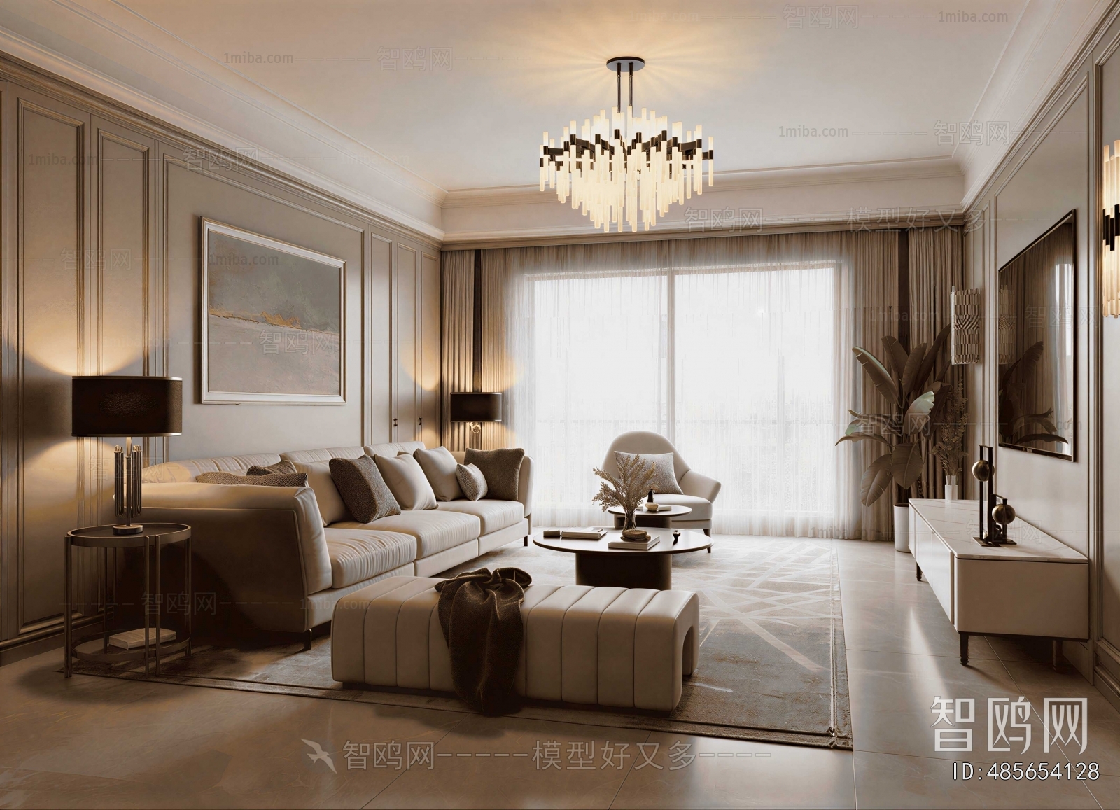 Simple European Style A Living Room