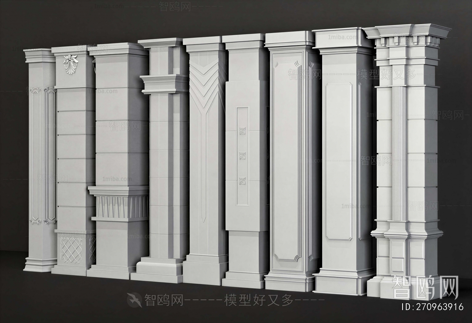 French Style Roman Pillar