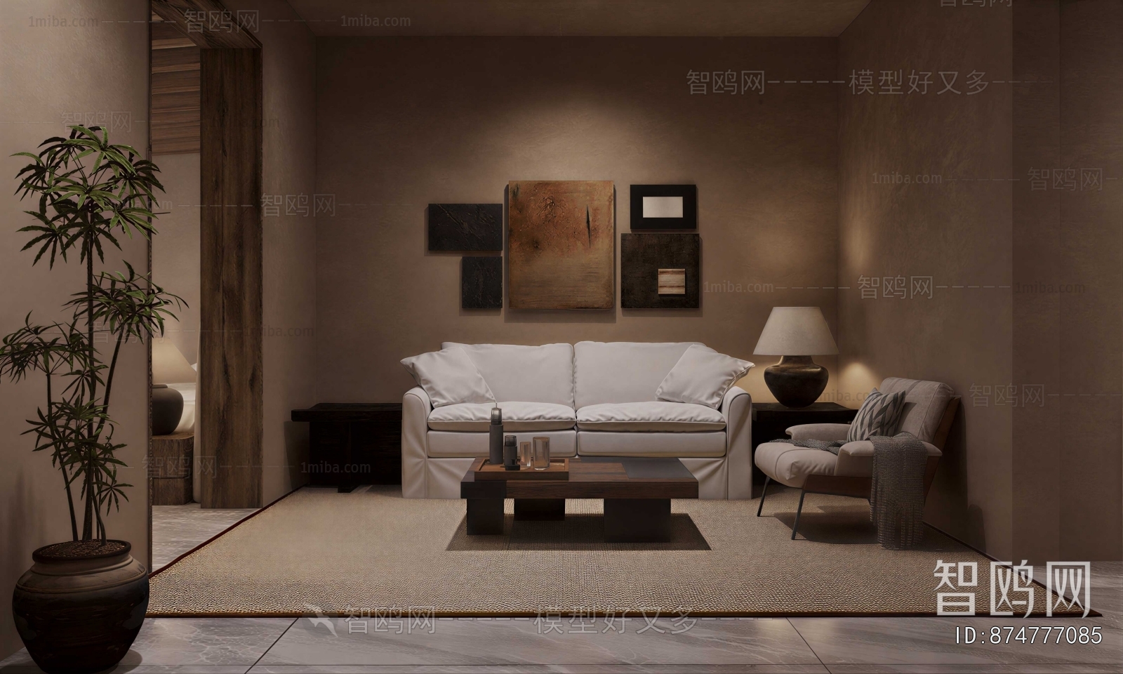 Wabi-sabi Style A Living Room