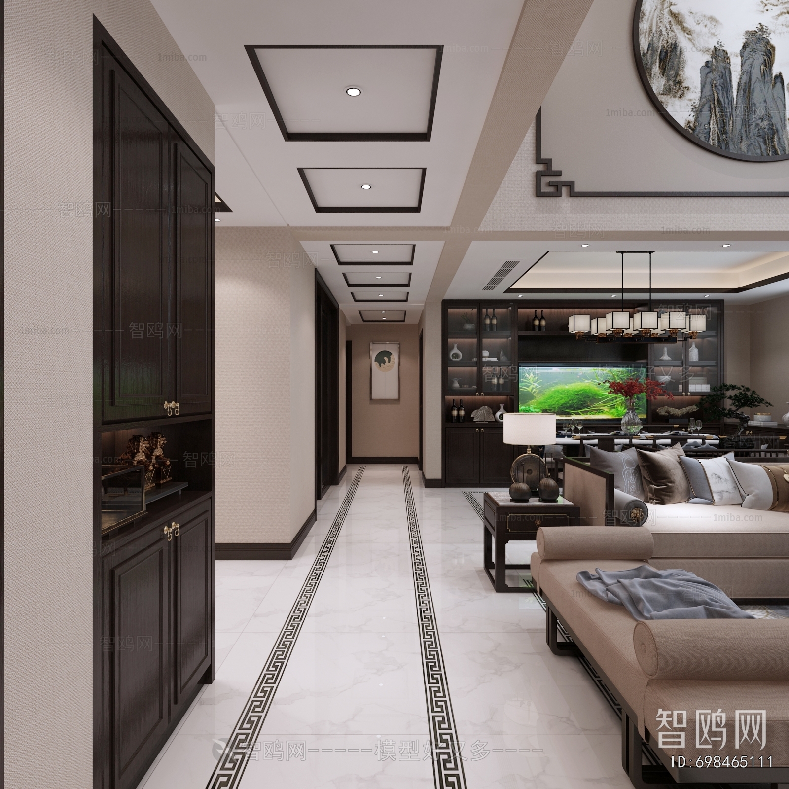 New Chinese Style A Living Room