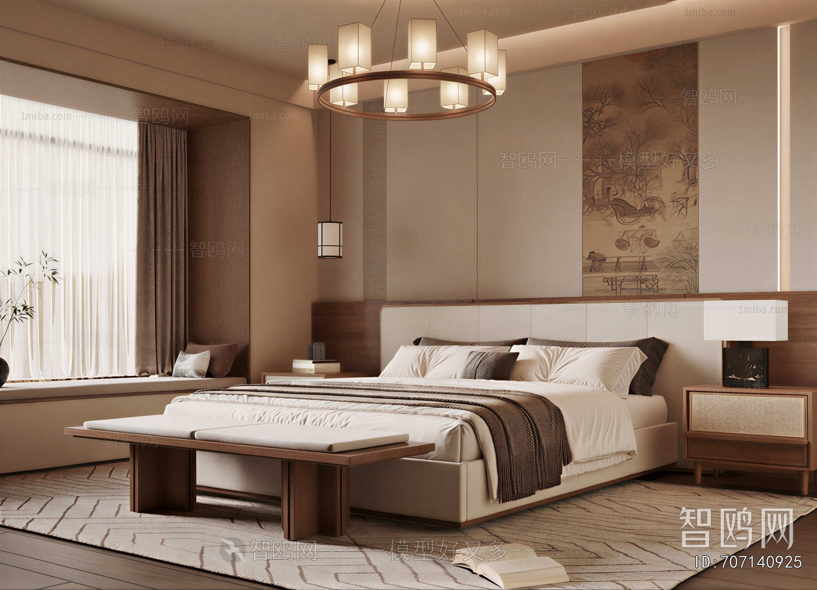 New Chinese Style Bedroom