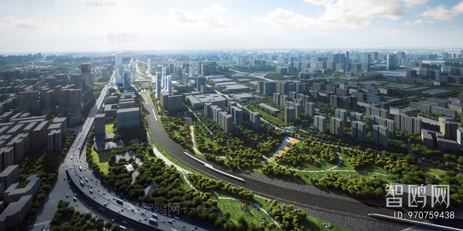 Modern Architectural Bird's-eye View Planning