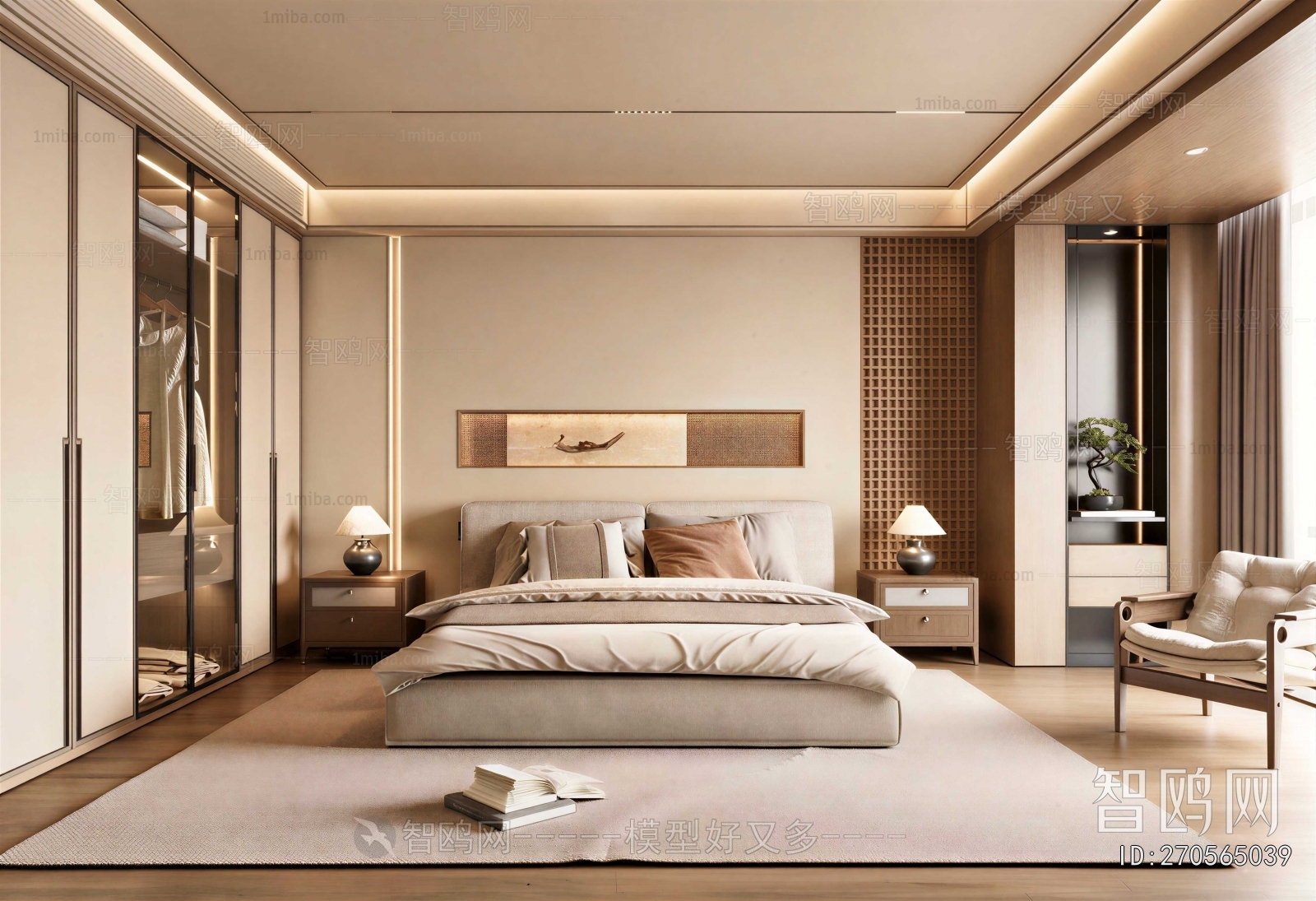 New Chinese Style Bedroom