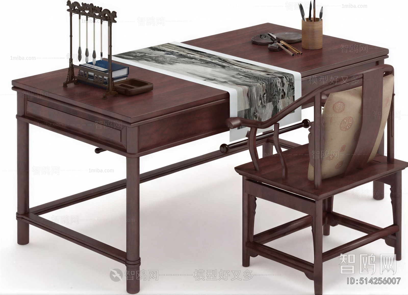 New Chinese Style Computer Desk And Chair