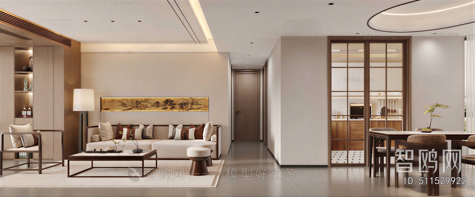 New Chinese Style A Living Room