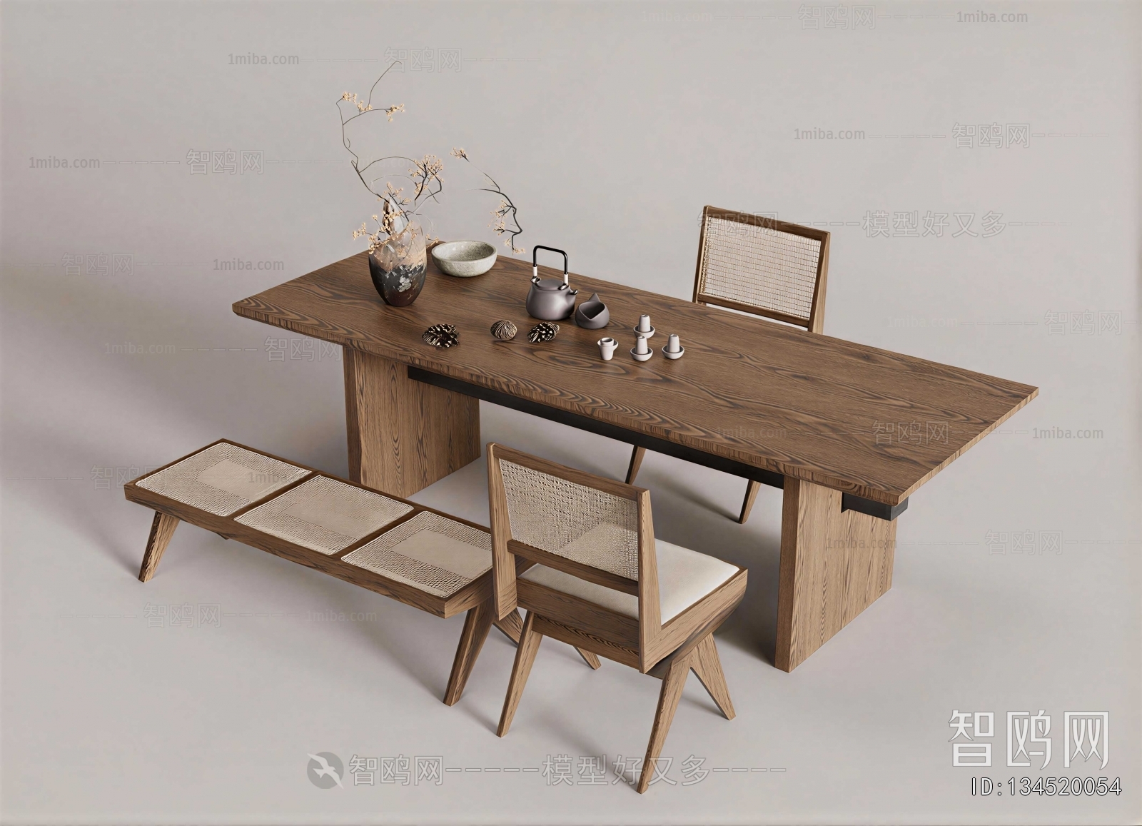 Wabi-sabi Style Tea Tables And Chairs