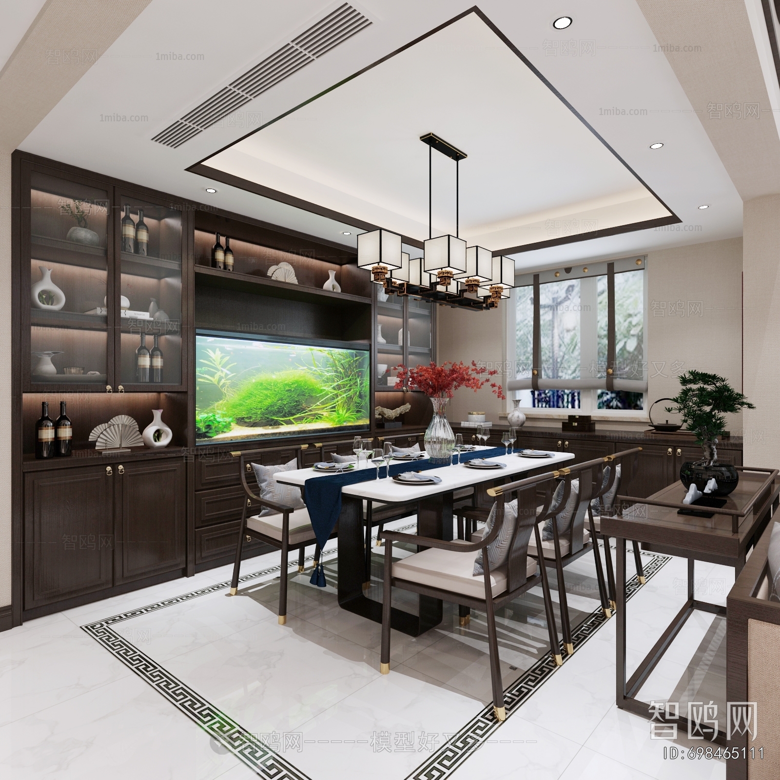New Chinese Style A Living Room