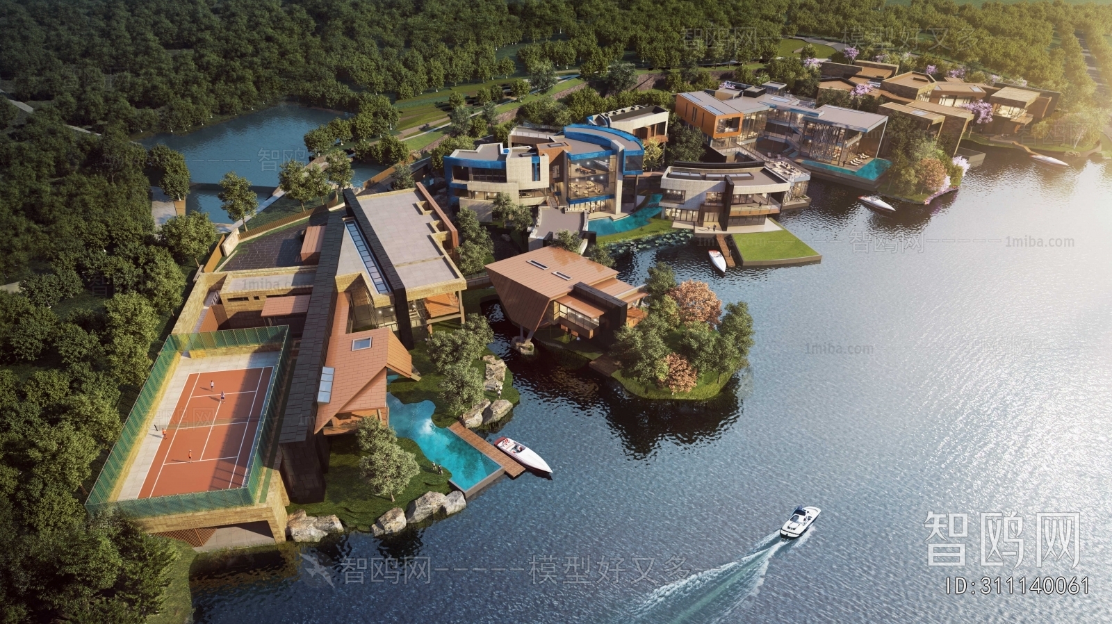 Modern Architectural Bird's-eye View Planning
