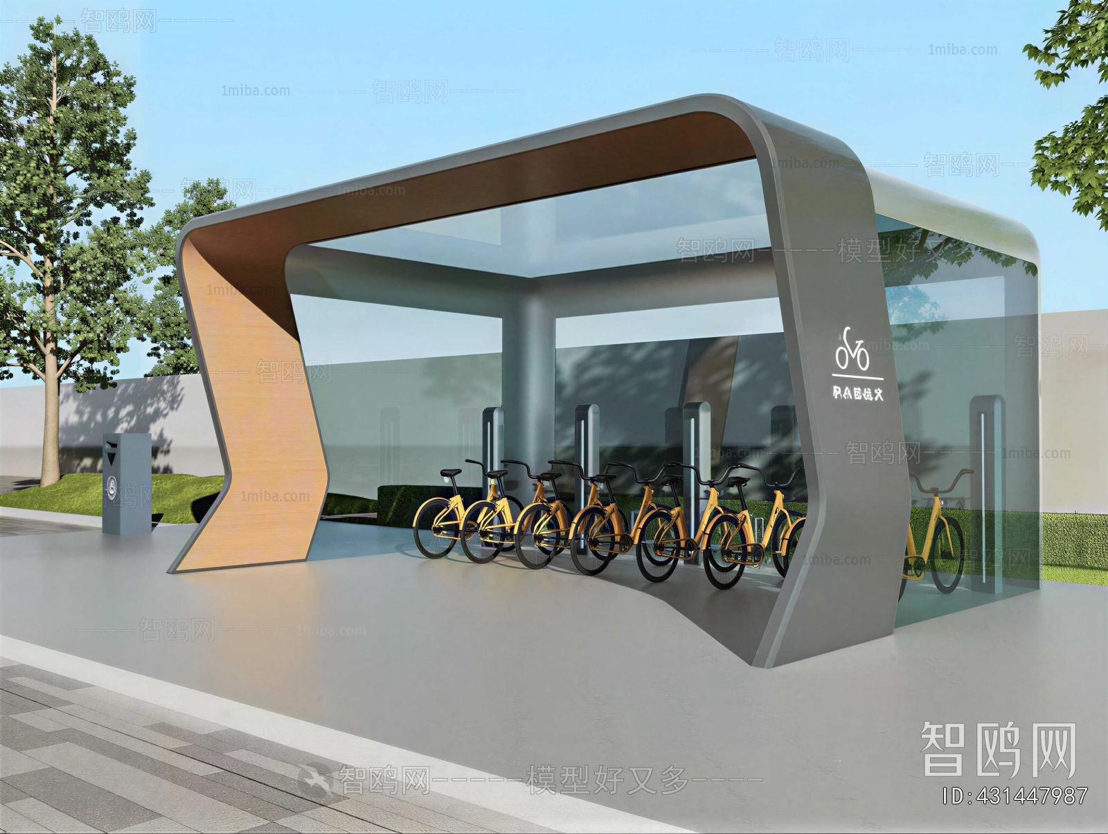 Modern Outdoor Parking Lot