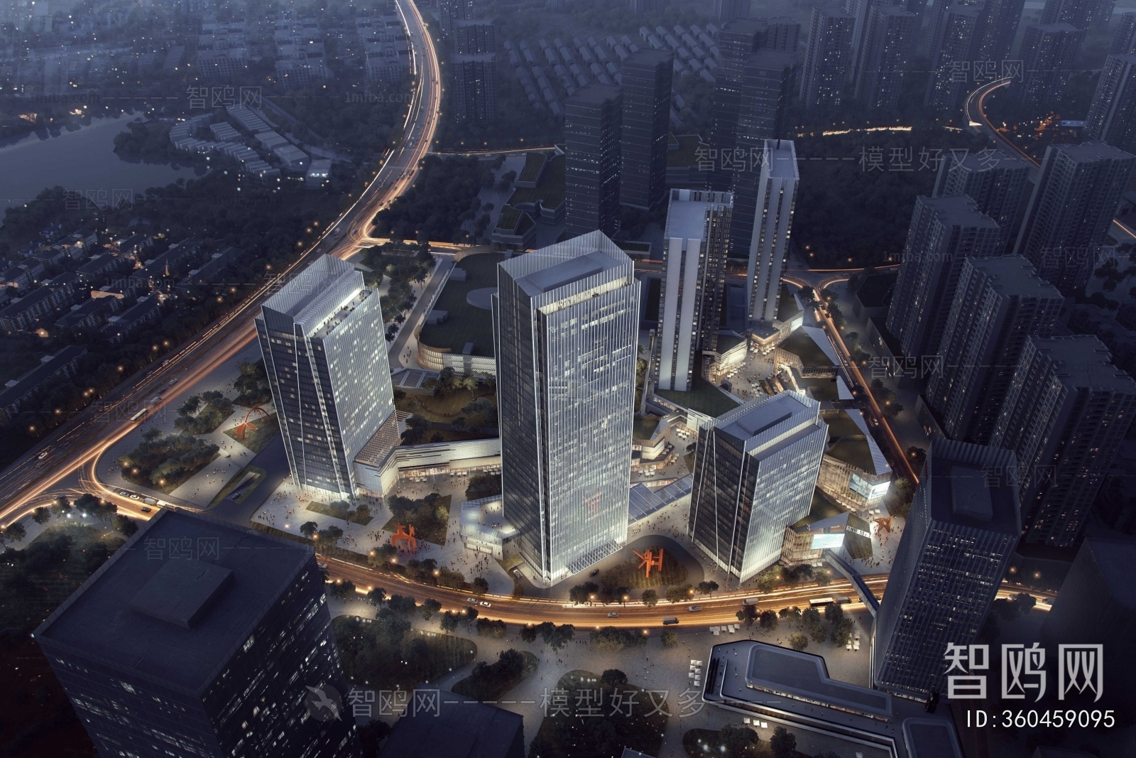 Modern Architectural Bird's-eye View Planning