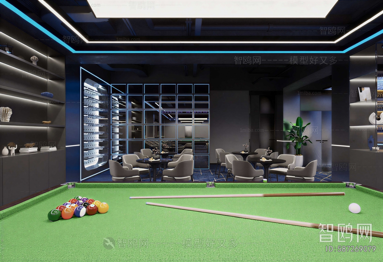 Modern Billiard Room