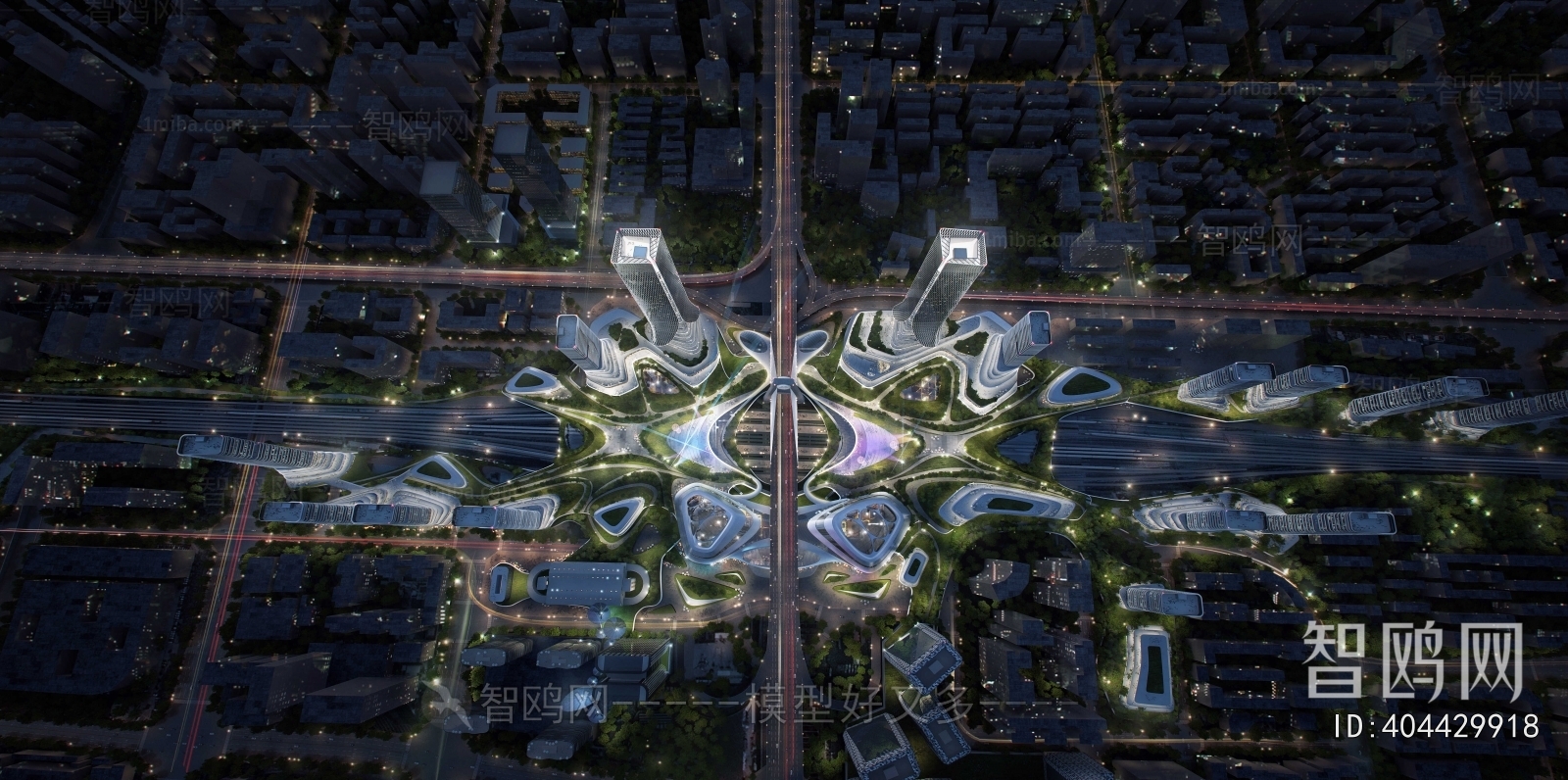 Modern Architectural Bird's-eye View Planning
